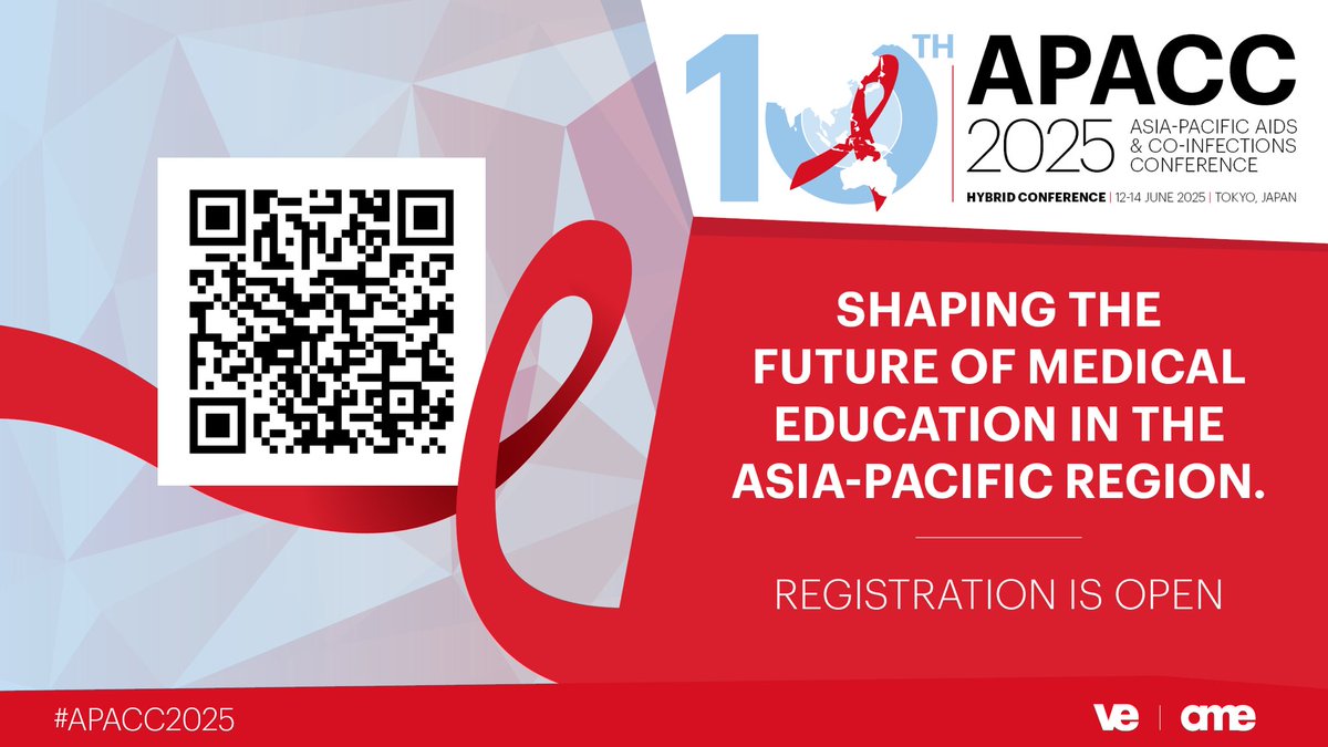 UNAIDS Asia Pacific (@unaids_ap) on Twitter photo <a href="/UNAIDS/">UNAIDS Global</a> is proud to endorse the 10th Asia-Pacific AIDS & Co-Infections Conference (#APACC2025)!
📍 Tokyo, Japan | 🗓 12–14 June
A must-join for #HIV science & collaboration in #AsiaPacific. Registration is still open!
🔗 Sign up: shorturl.at/vt4gj
#UNAIDS #EndAIDS <a href="/UNAIDS/">UNAIDS Global</a> is proud to endorse the 10th Asia-Pacific AIDS & Co-Infections Conference (#APACC2025)!
📍 Tokyo, Japan | 🗓 12–14 June
A must-join for #HIV science & collaboration in #AsiaPacific. Registration is still open!
🔗 Sign up: shorturl.at/vt4gj
#UNAIDS #EndAIDS