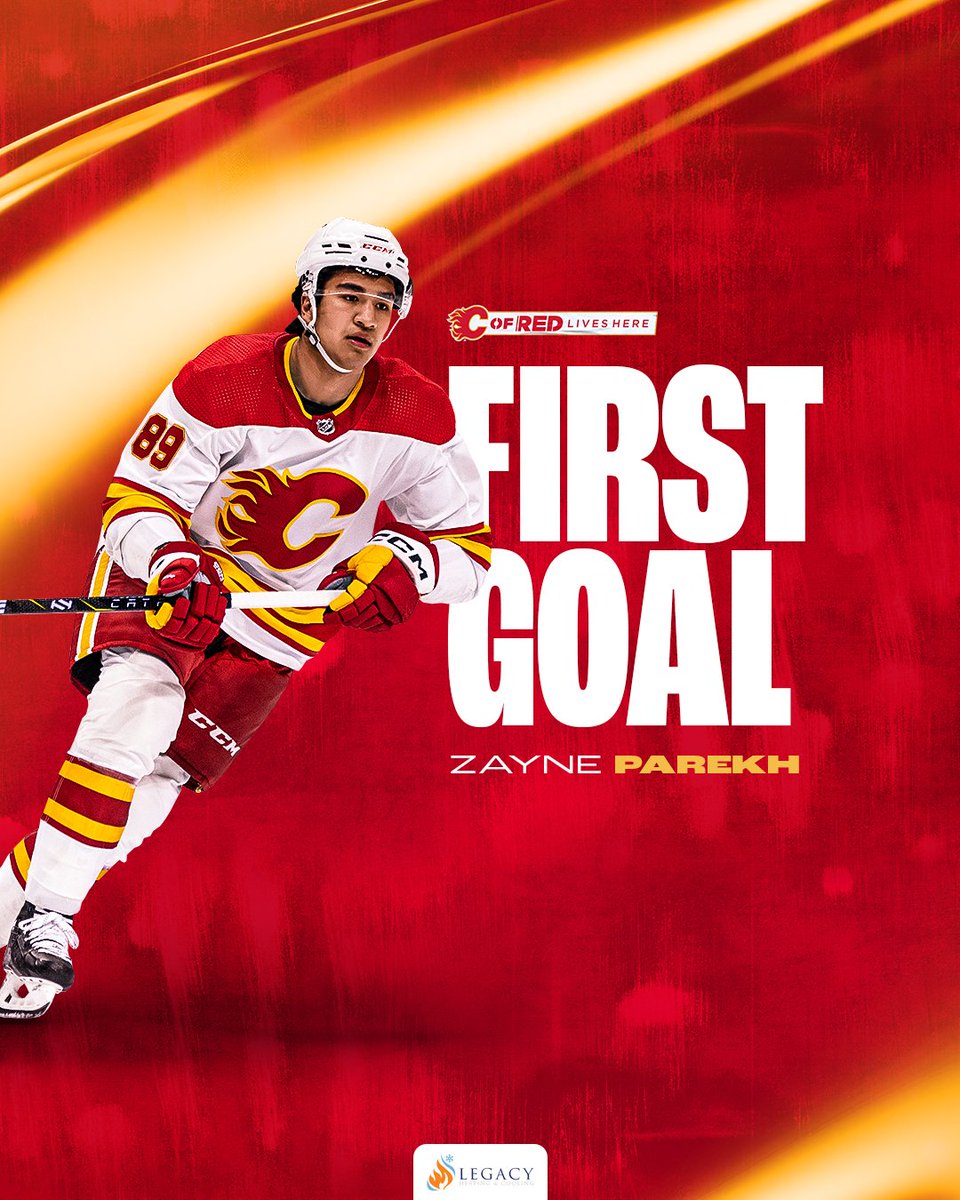 NHLFlames's tweet photo. IN-ZAYNE! FIRST NHL GOAL FOR THE KID!

#Flames | @LegacyHCYeg https://t.co/PxC11hsZkd