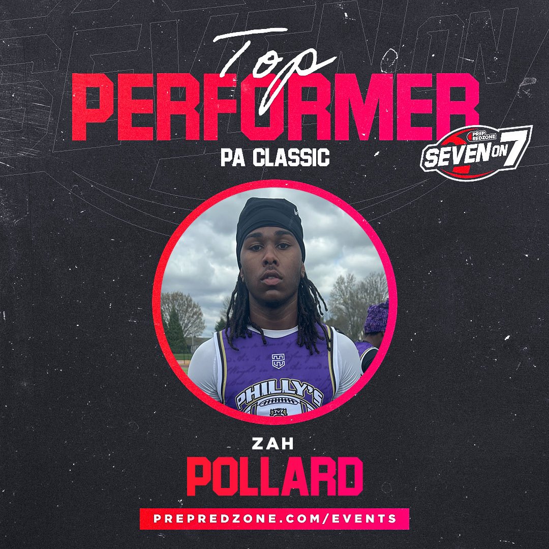 Zaire Pollard (@zahpollard1) on Twitter photo Thankful to be picked as one of the top performers at the <a href="/PrepRedzone/">Prep Redzone 🏈</a> 7on7 PA Classic this weekend. It was an awesome experience to compete and show what I can do against some really great players. And being picked as one of the best 18u players.
@PRZPAvic
<a href="/EdOBrienCFB/">EdOBrienCFB</a> Thankful to be picked as one of the top performers at the <a href="/PrepRedzone/">Prep Redzone 🏈</a> 7on7 PA Classic this weekend. It was an awesome experience to compete and show what I can do against some really great players. And being picked as one of the best 18u players.
@PRZPAvic
<a href="/EdOBrienCFB/">EdOBrienCFB</a>