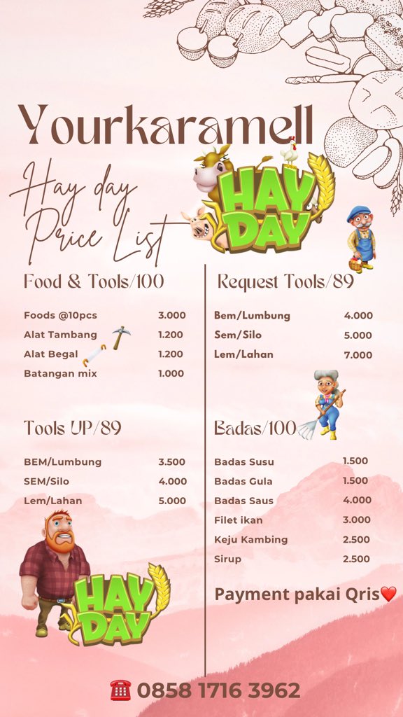 yourkaramell's tweet photo. Siangg fwends, aku dah open yaah yg mau jajan🫶🏻🤏🏻
#seller #haydayshop #hayday https://t.co/GZLTgPF8ig