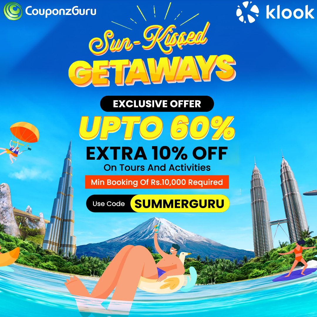 couponzguru's tweet image. Exclusive Kloolest Summer Getaway
- Get Upto 60%On Tours And Activites
- Unlock Extra 10% Off On Rs.10,000 Can Be Availed Using The Code - " SUMMERGURU "
#toursandactivities #funactivitiesforkids #exclusive #funtimes #CouponzGuru