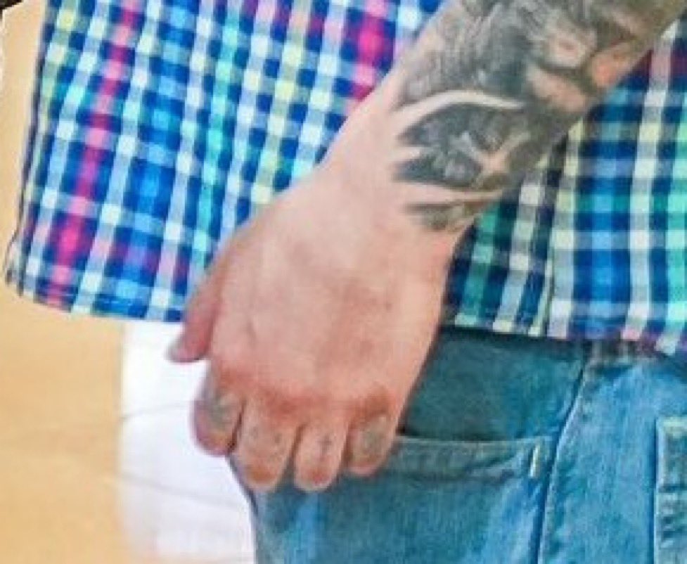 ‘Maryland Man’ Kilmar Abrego Garcia displays faded tattoos bearing striking resemblance to MS-13 gang member tattoos. 

Garcia was deported from the U.S. back to El Salvador over his alleged links to the notorious gang.