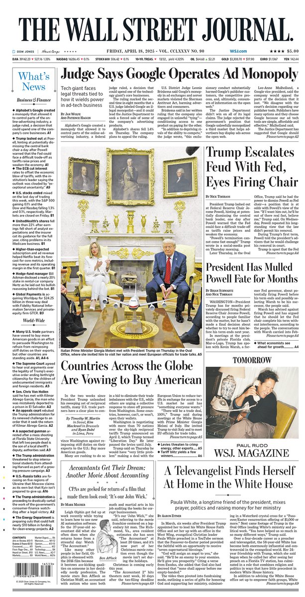 Take an early look at the front page of The Wall Street Journal. on.wsj.com/4jFVmUg