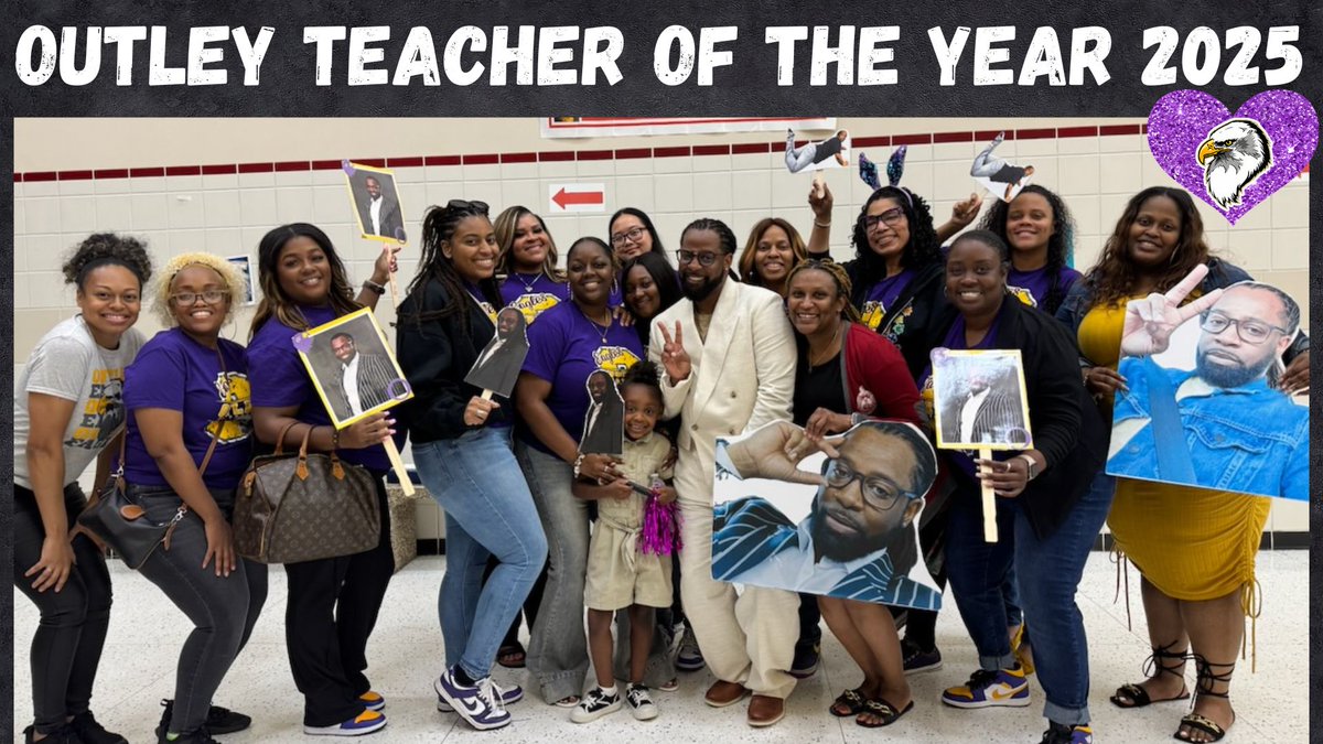 We are so proud of our Outley Teacher of the Year, <a href="/iteachmrmartin/">👨🏾‍🏫📚Mr. Martin🍎✊🏾</a>!  Thank you for everything you do! 💜💛🦅 <a href="/AliefISD/">Alief ISD</a>