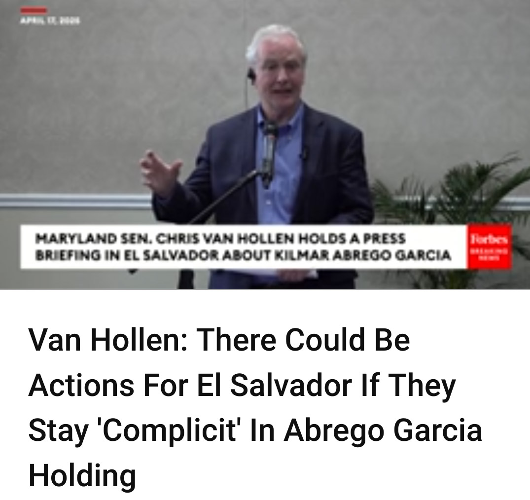 TapsTaporco's tweet image. Van Hollen threatened El Salvador!
"There Could Be Actions For El Salvador If They Stay 'Complicit'" #elsalvador #ms13 #usa #walkaway #walkwith #j13 #j6 #maga #wethepeople #dnc #rnc #trump #doge #truth #freedomofspeech #mag #fafo #comeback #usaid #immigration #bordersecurity