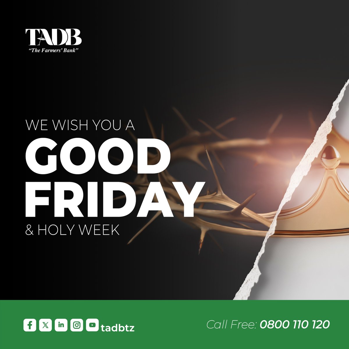 We wish you a blessed Good Friday and a Holy Week filled with grace for you and your family.

#TADB #Goodfriday