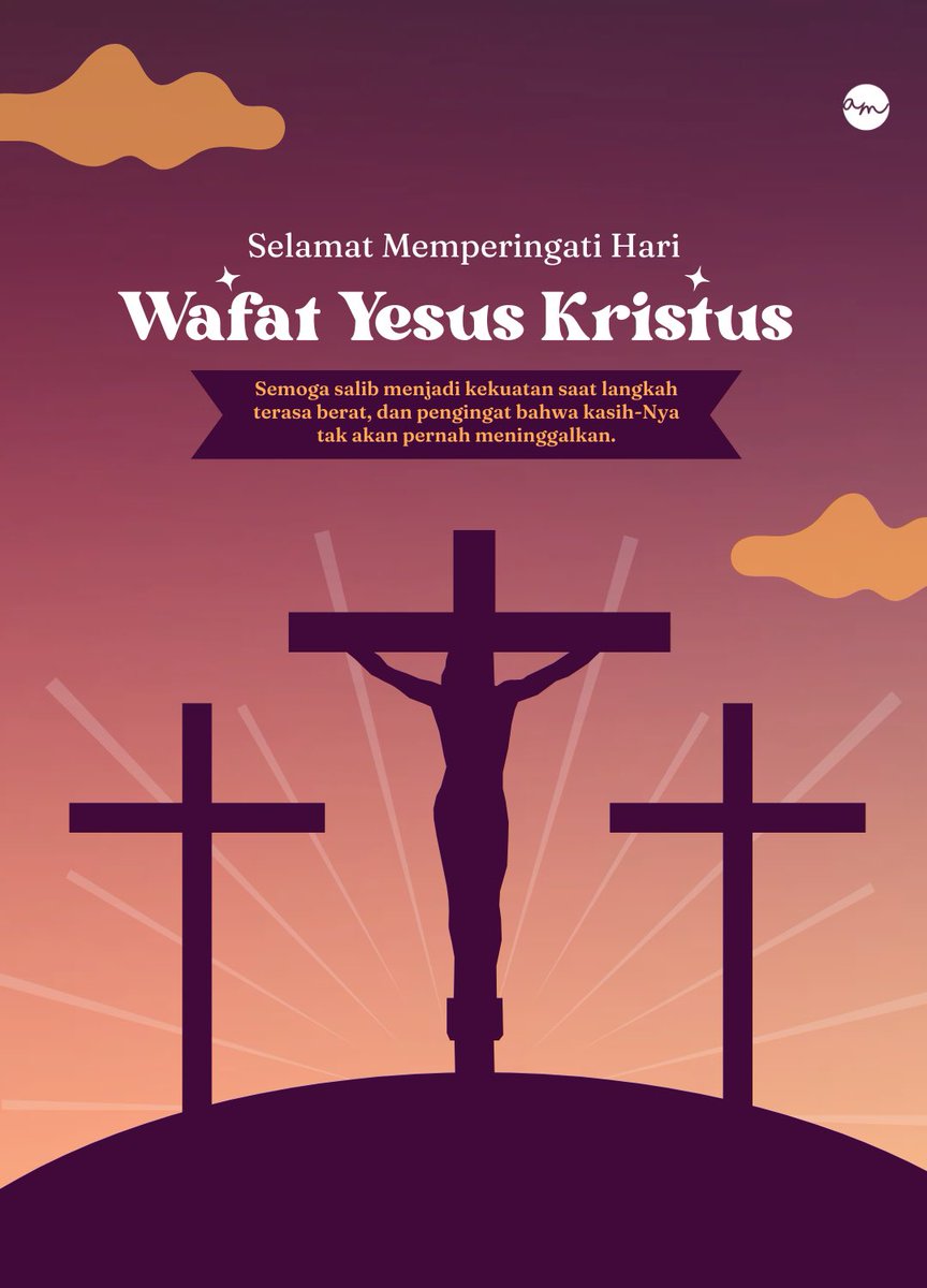 Semoga Jumat Agung menjadi pengingat akan kasih yang tak tergoyahkan, menguatkan imanmu dan membawa terang di setiap langkahmu.🤍🕊️