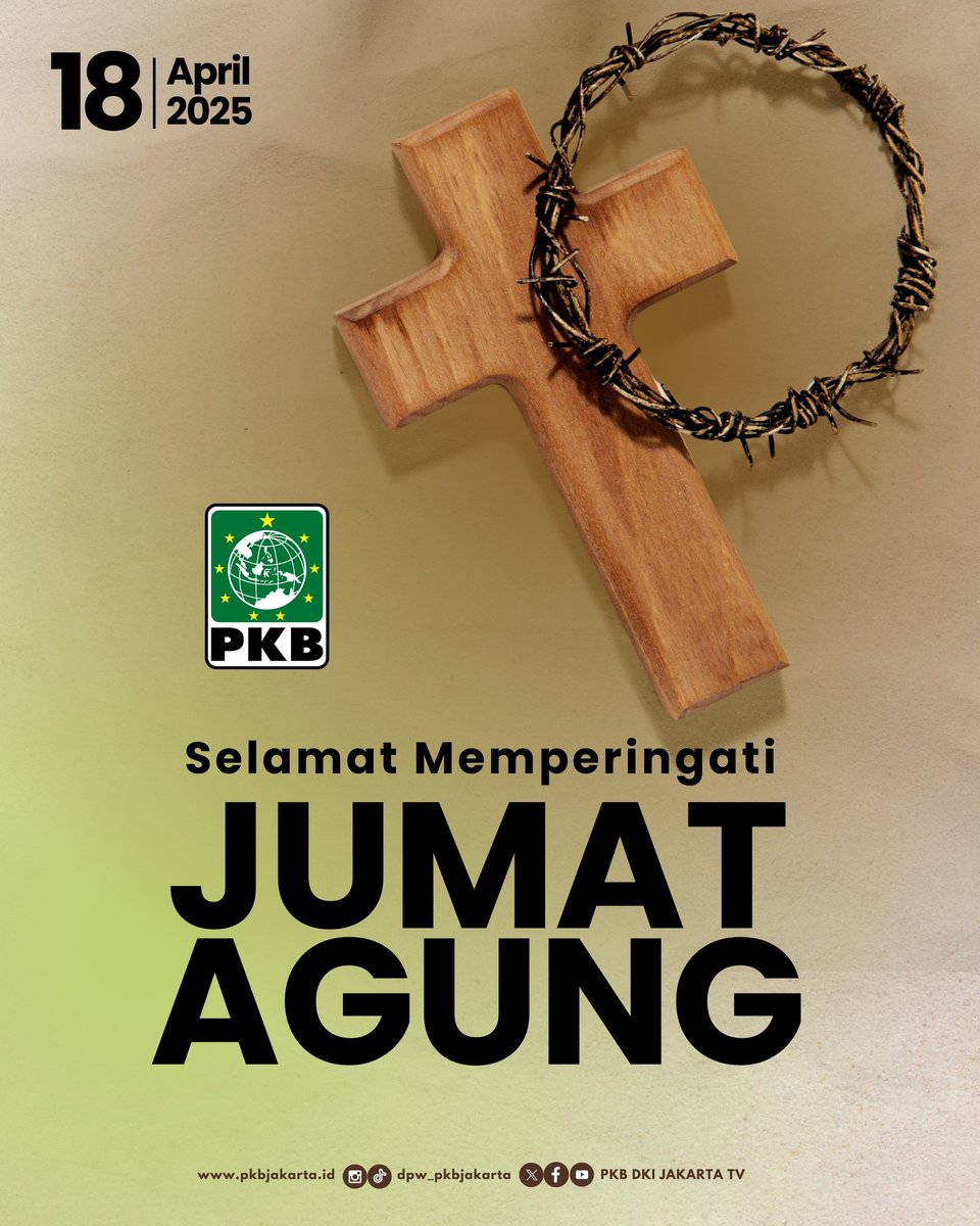 DPWPKBJAKARTA's tweet photo. Selamat memperingati Jumat Agung untuk saudaraku umat Kristiani

Semoga damai dan harapan senantiasa menyertai kita semua 😇🤲🏻

#haripaskah #JumatAgung https://t.co/rEniNWMa63