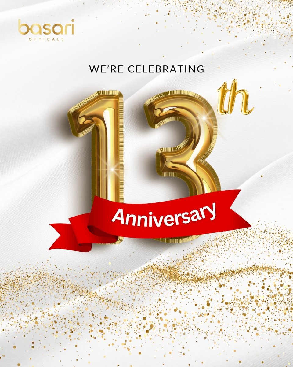 basariopticals's tweet photo. Celebrating 13 years of clear vision and trusted care 
Thank you being with us 🙌✨

#13YearsStrong #ClearVisionSince2012 #TrustedCareAlways
#VisionWithCare https://t.co/21ntHjBJ6H