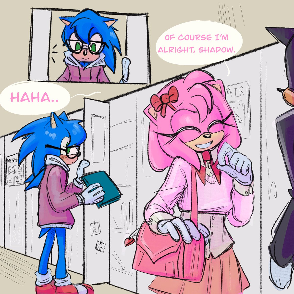 onafish's tweet image. Overprotective #amyrose #SonicTheHedgehog #ShadowTheHedgehog #sonamy #shadamy #NickyParlouzer