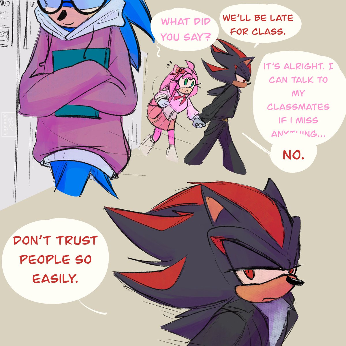onafish's tweet image. Overprotective #amyrose #SonicTheHedgehog #ShadowTheHedgehog #sonamy #shadamy #NickyParlouzer
