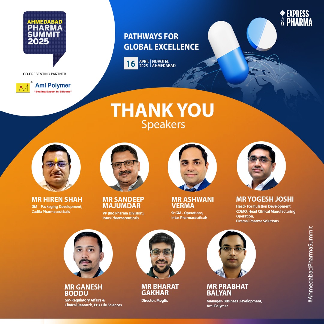 ExpPharma (@exppharma) on Twitter photo We thank all our Speakers for extending their support in making the #AhmedabadPharmaSummit 2025 - A Grand Success | Part 2
<a href="/amipolymerindia/">Ami Polymer Pvt Ltd</a> <a href="/Viveka_Roy/">Viveka Roychowdhury</a> <a href="/LNair23/">Lakshmipriya Nair</a> <a href="/rbhatkal/">Rajesh Bhatkal</a> <a href="/Kalsomekals/">Kalyani Sharma</a> We thank all our Speakers for extending their support in making the #AhmedabadPharmaSummit 2025 - A Grand Success | Part 2
<a href="/amipolymerindia/">Ami Polymer Pvt Ltd</a> <a href="/Viveka_Roy/">Viveka Roychowdhury</a> <a href="/LNair23/">Lakshmipriya Nair</a> <a href="/rbhatkal/">Rajesh Bhatkal</a> <a href="/Kalsomekals/">Kalyani Sharma</a>