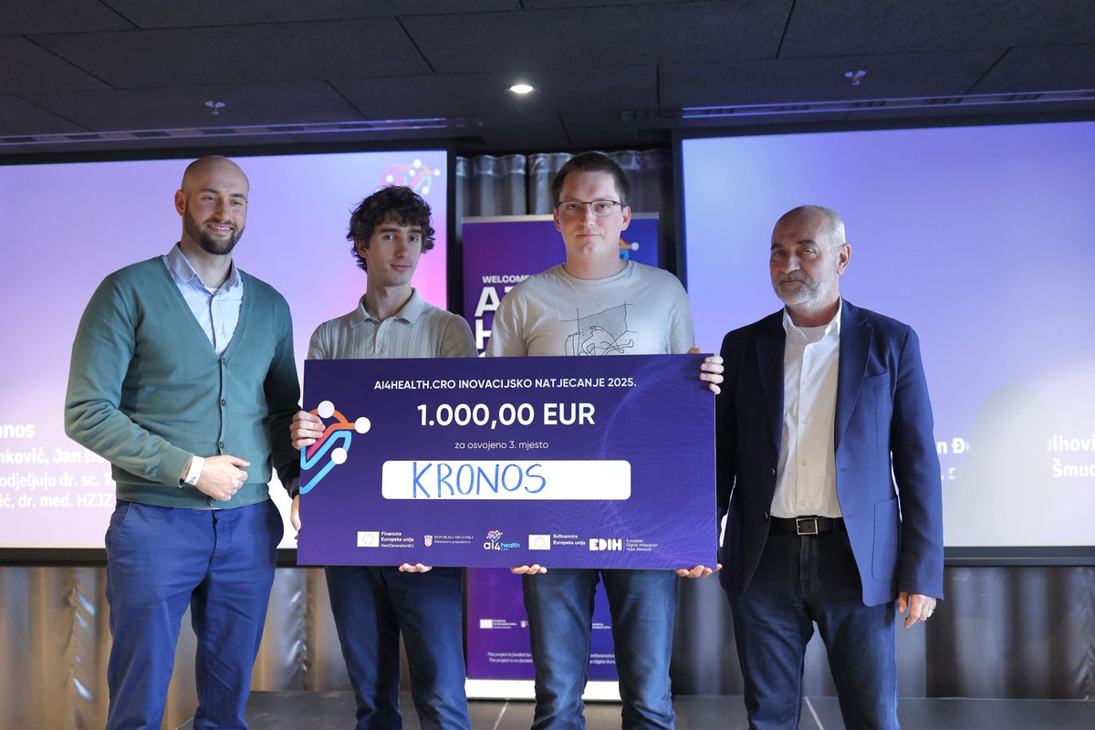 Last week, during our annual AI4Health.Cro conference, we announced the winners of our Innovation Challenge. Three teams really stood out and were rewarded for their efforts. Check out the photos to see who won, and congrats to all the teams for their impactful work! 🚀