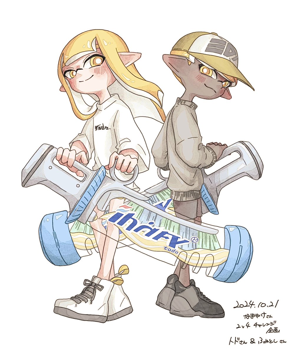 今更ですが…
なまやけさんの2v4企画より
デンタル回！

トドさん、ふみとしさんコンビ🪥
 #アートド