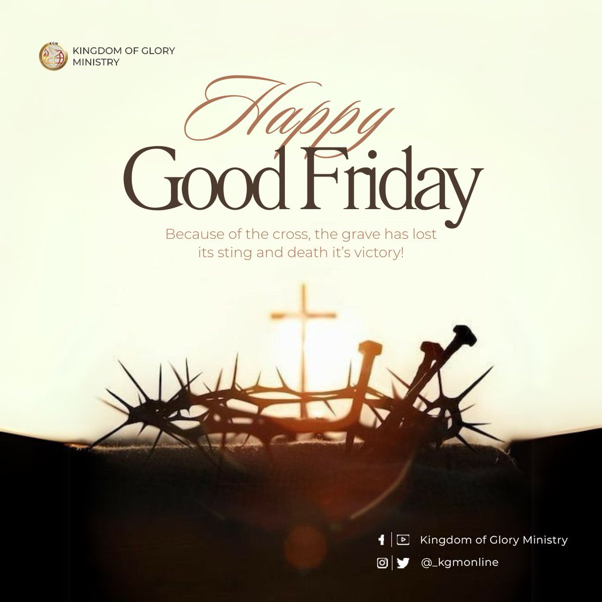 _kgmonline's tweet photo. The son of God laid His life down so we could become children of God.

He made a way for us to return to God, and gave us full authority over sin, death and the devil.

The Easter message is one to remember for all time!

Thank God for His grace! ♥️

Happy Good Friday family.✨ https://t.co/2Wt51hYMeT