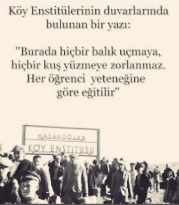 Yapılan en büyük hatalardan birisi de köy enstitülerini kapatmaktır.  
Bir toplumun geleceğine yapılmış en büyük zarardır. 

 #Köyenstitüleri85yaşında