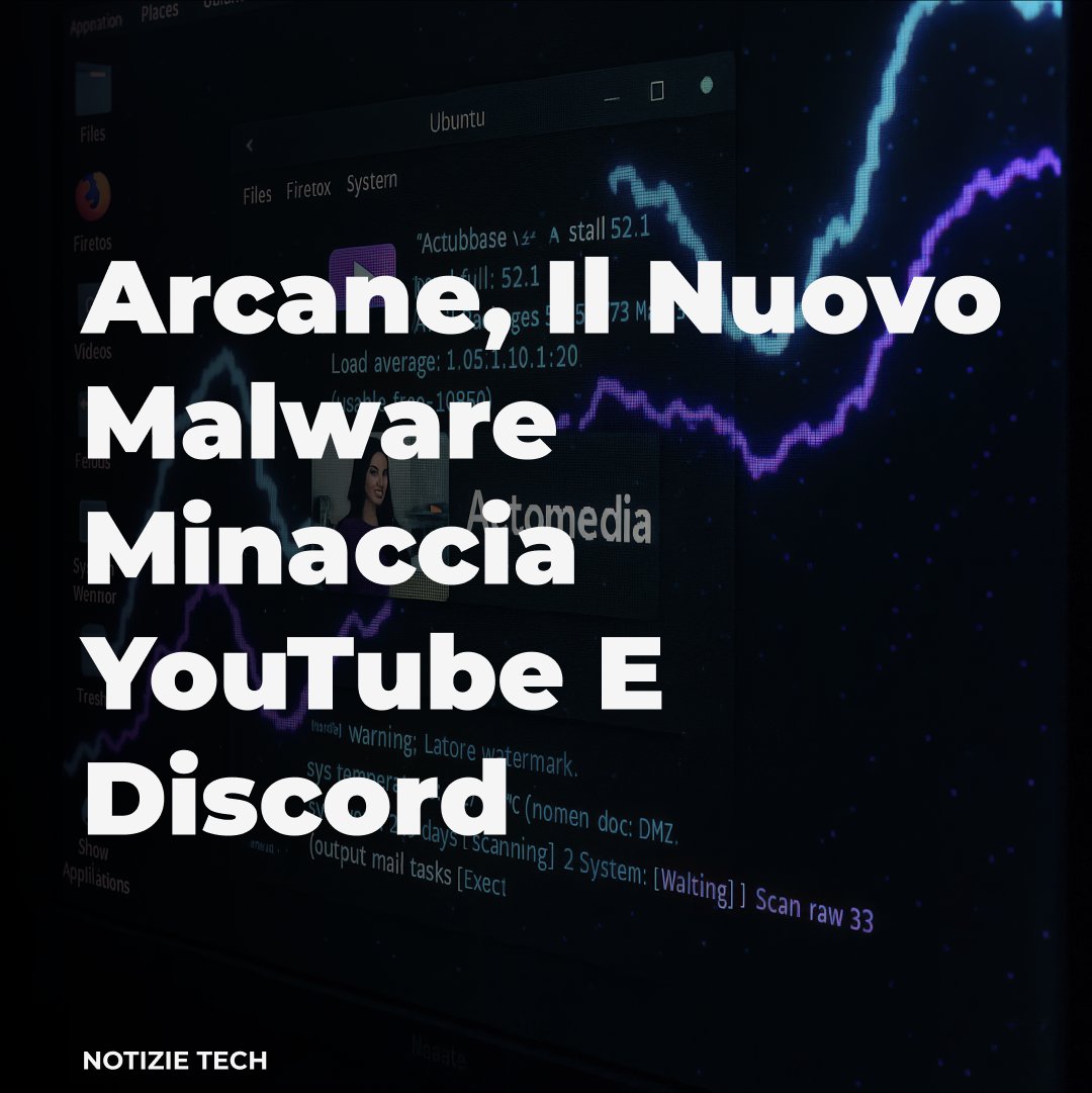 Actomedia's tweet photo. 𝐀𝐫𝐜𝐚𝐧𝐞 è tornato a far parlare di sé nel 2025, un malware infostealer che si spaccia per cheat di videogiochi o tool utili nei video su YouTube e nei canali Discord. Il trucco? Link a zip con script infetti, spesso mascherati da “mod” o “crack”.⚠️ #cybersecurity https://t.co/ny67NvXk0x