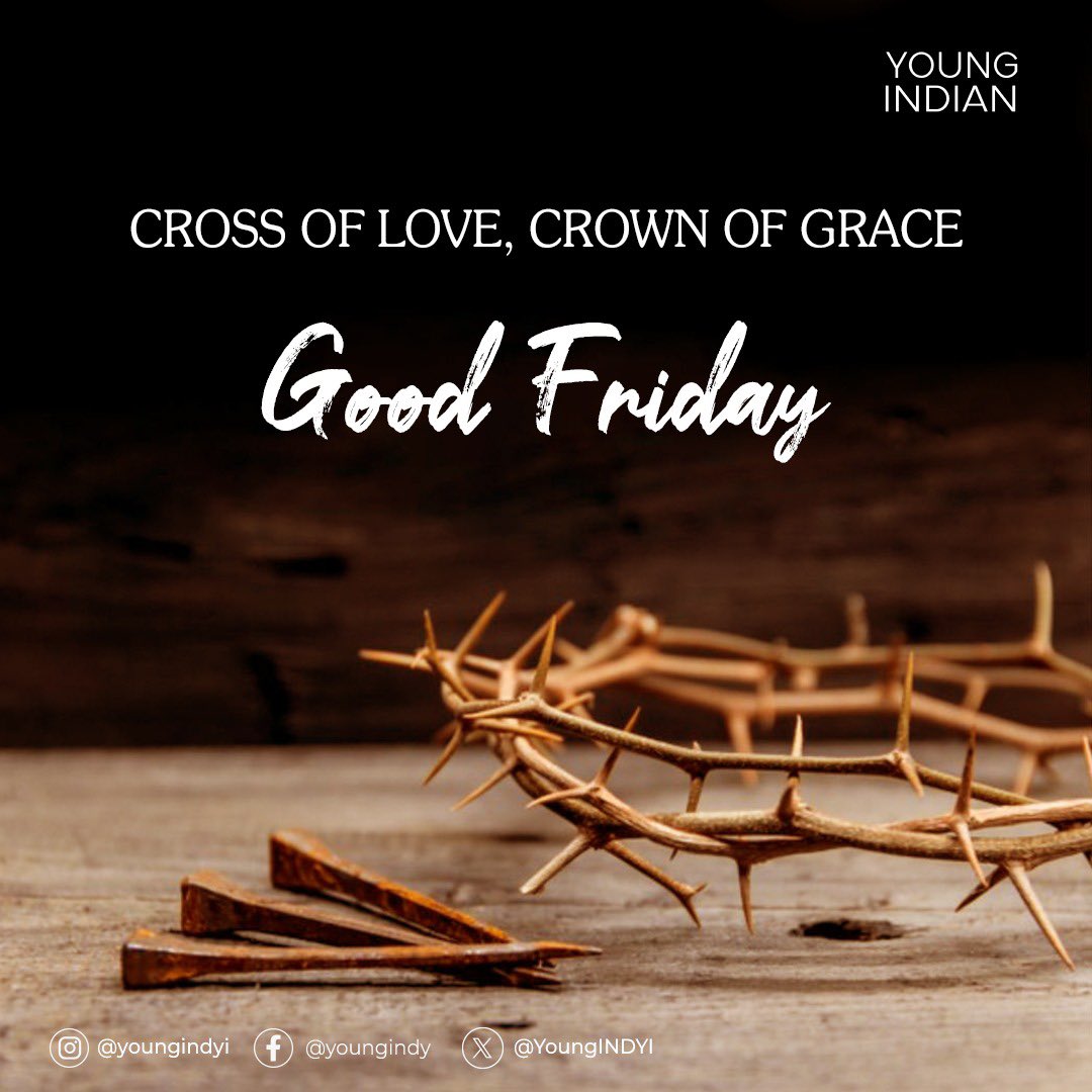 YoungINDYI's tweet photo. On this sacred day, may we rise not in power, but in purpose.

•
•
#goodfridayblessings #EasterWeekend #HolyWeek2025 #GoodFriday2025 #Faith #GoodFriday https://t.co/qiuT9fniwf