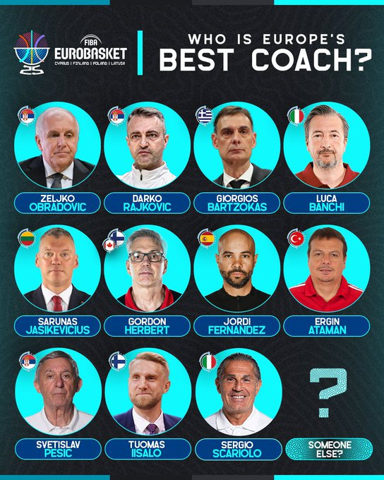 lue_tv's tweet photo. FIBA, Avrupa’nın ‘En İyi Koçu’ kim anketi başlattı.   🗳️

Sarunas Jasikevicius’a oy vermek için 👇
https://t.co/lCDKOt0BL9 https://t.co/X0ML2S70wk