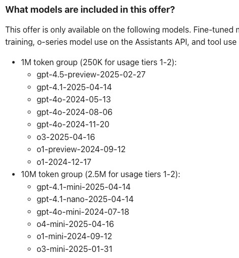 あまり知られていないようだけど、OpenAI の最高性能のモデル o3 / o4-mini は、学習 OK の設定さえすれば毎日それぞれ最大 100 万トークン / 1000 万トークンまで無料で使える

Codex CLI を使った Vibe Coding 筋トレにめちゃくちゃ良い
help.openai.com/en/articles/10…