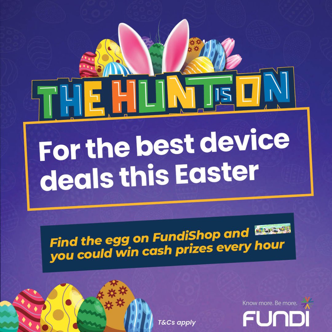 ✅5TH hour – How many eggs is the bunny holding on the blurred-out banner in our shop.

🪩 oss.fundi.co.za/Shop/

📲 Screengrab &amp; Repost the banner with the Easter egg.

🤑 Money sent every hour!

⏩ Must Retweet

🥳Check for hints on the post below.

#fundi4you