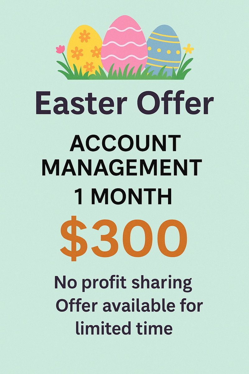 hammidashaik's tweet image. chat.whatsapp.com/DmrP7473Z9qIF9…
Easter Special Offer 🌸
1 Month of Expert Account Management – Just $300!

✅ No Profit Sharing
⏳ Limited Time Offer – Don’t Miss Out!

#Bombenstimmung #forexsignals #EasterWeekend #WHEEINcredibleDay #Felipão #TradeWar #TrumpTariffs
