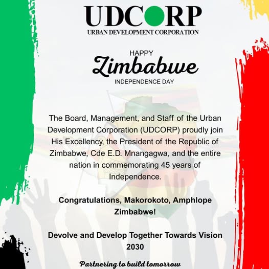 Udcorpzw's tweet photo. Happy Independence Day Zimbabwe!
#Devolve&DevelopTogetherTowardsVision2030
#partneringtobuildtomorrow https://t.co/xBOZPUCfeu