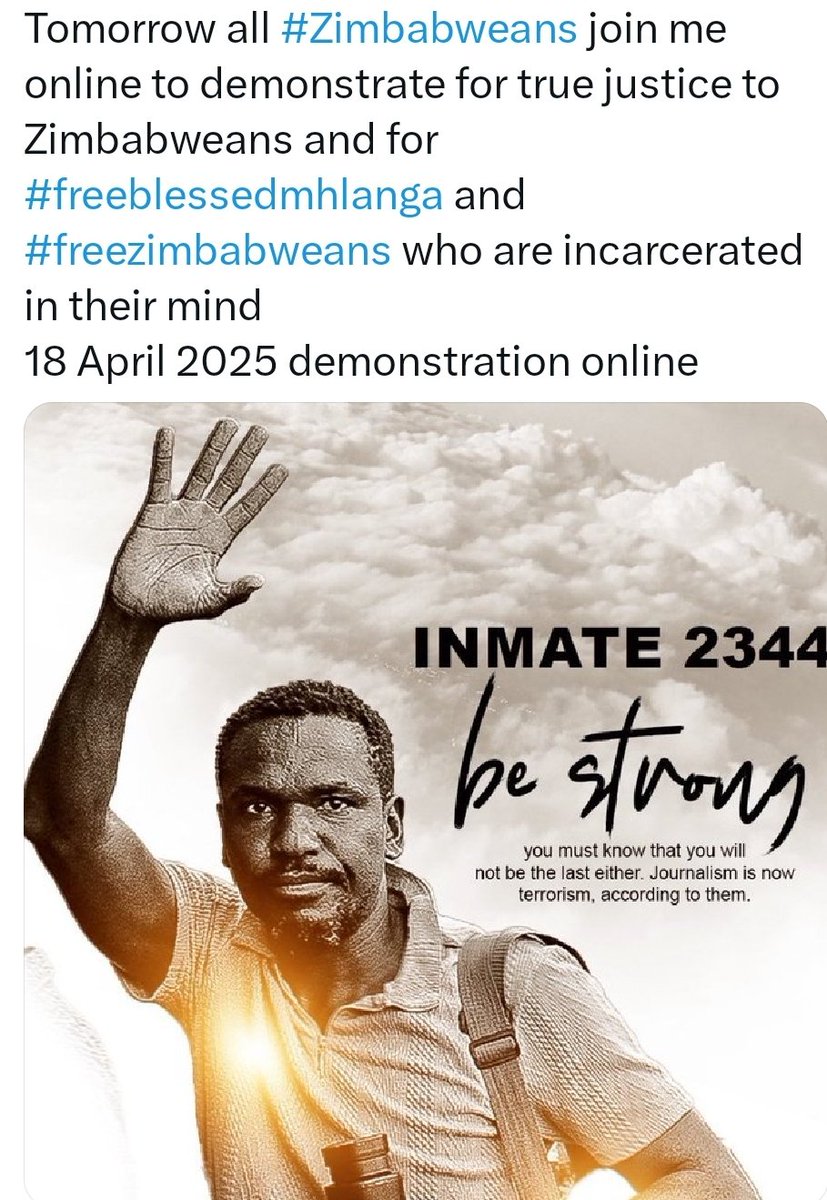 Mafrondo2's tweet photo. @nickmangwana Free inmate 2344 https://t.co/pRkFdKpKDz