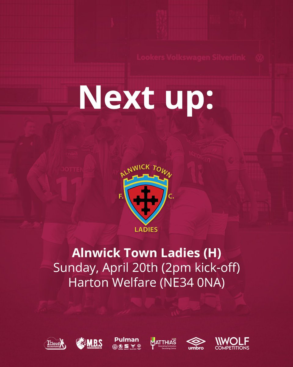 Ending the season on home turf! 👏

🆚 Alnwick Town Ladies (H)
📅 Sunday, April 20th
🕑 2pm kick-off
📍 Harton Welfare (NE34 0NA)
🏆 NERWFL Premier Division
💷 Free entry (bar will be open)

#SSFC #AlwaysReady