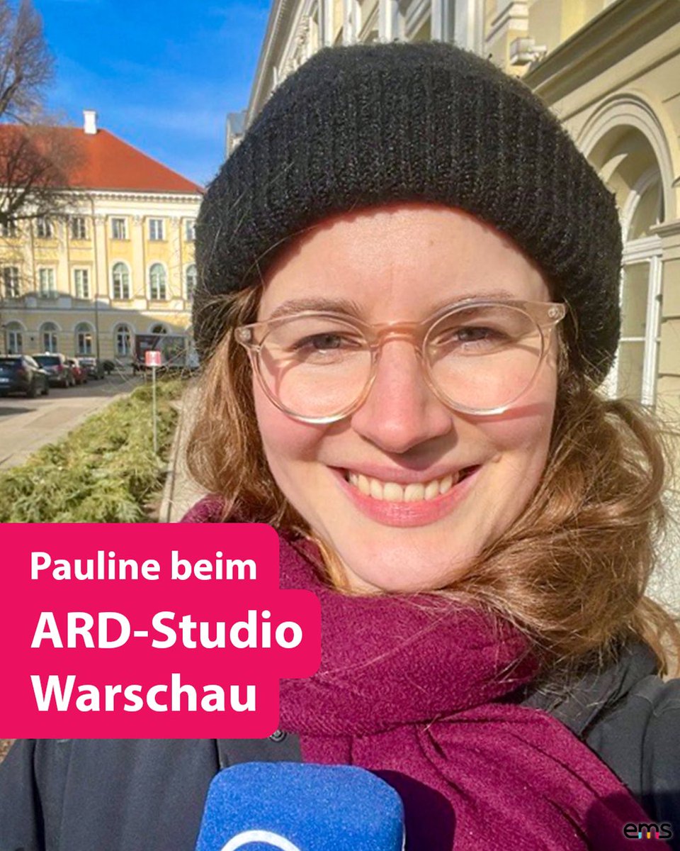 #ems14-Volontärin Pauline war für ihr letztes Praktikum im ARD-Studio Warschau und berichtete für die ganze ARD aus #Polen. Ihr süßester Dreh führte sie an die polnische Ostsee – zu einem Robben-Retter! 🦭