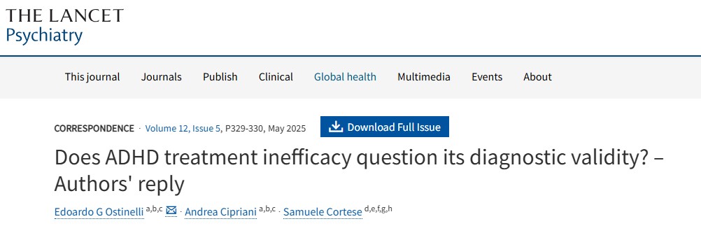 Samuele Cortese (@cortesesamuele) on Twitter photo In <a href="/TheLancet/">The Lancet</a> Psychiatry
#ADHD
<a href="/EGOstinelli/">Edoardo G. Ostinelli</a> <a href="/And_Cipriani/">Andrea Cipriani</a>
thelancet.com/journals/lanps… In <a href="/TheLancet/">The Lancet</a> Psychiatry
#ADHD
<a href="/EGOstinelli/">Edoardo G. Ostinelli</a> <a href="/And_Cipriani/">Andrea Cipriani</a>
thelancet.com/journals/lanps…