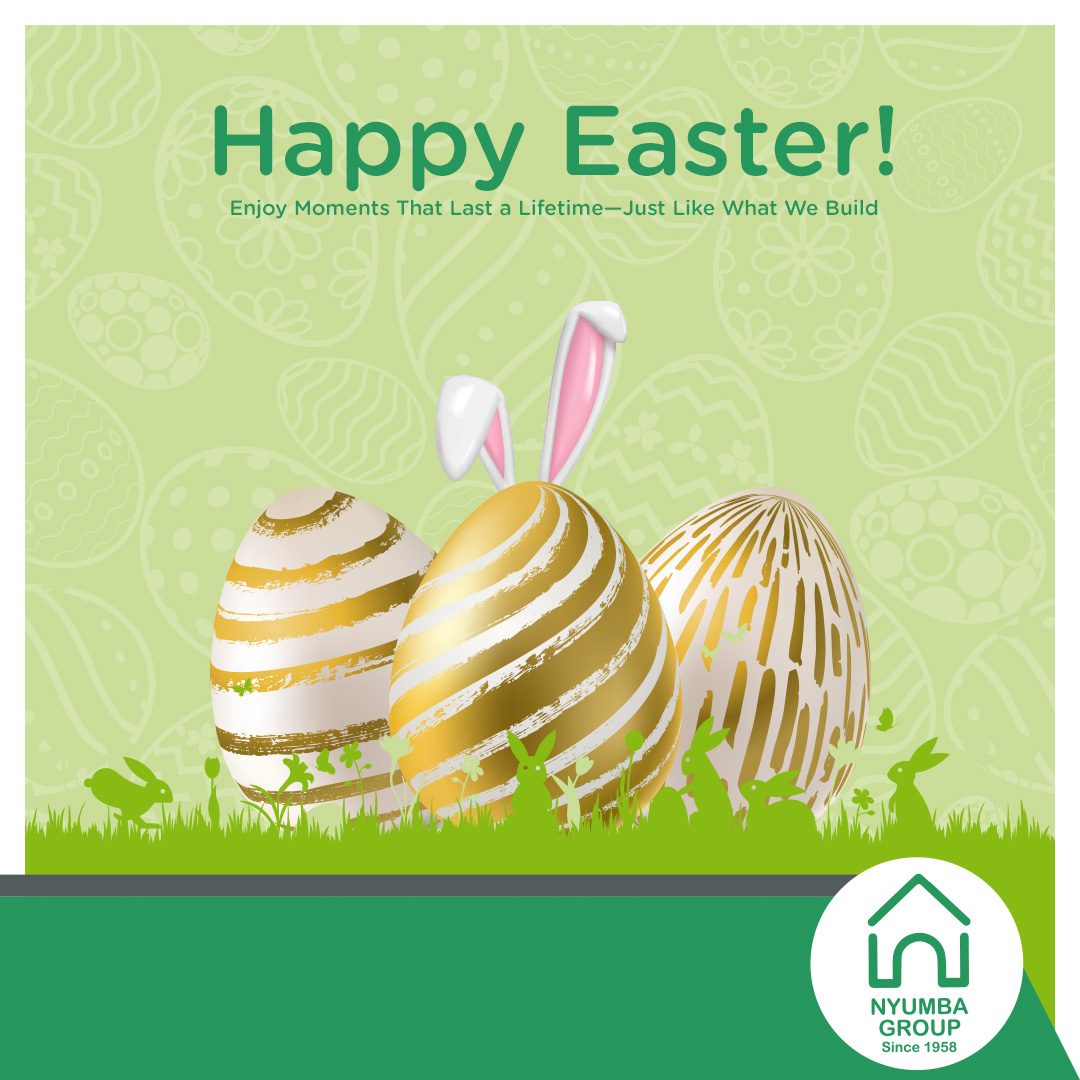 NyumbaGroup's tweet image. This Easter, may your home be filled with peace, laughter, and love that lasts through the ages—just like the dreams we help build.
Happy Easter from all of us at Nyumba Group.

#BuildForGenerations #HappyEaster