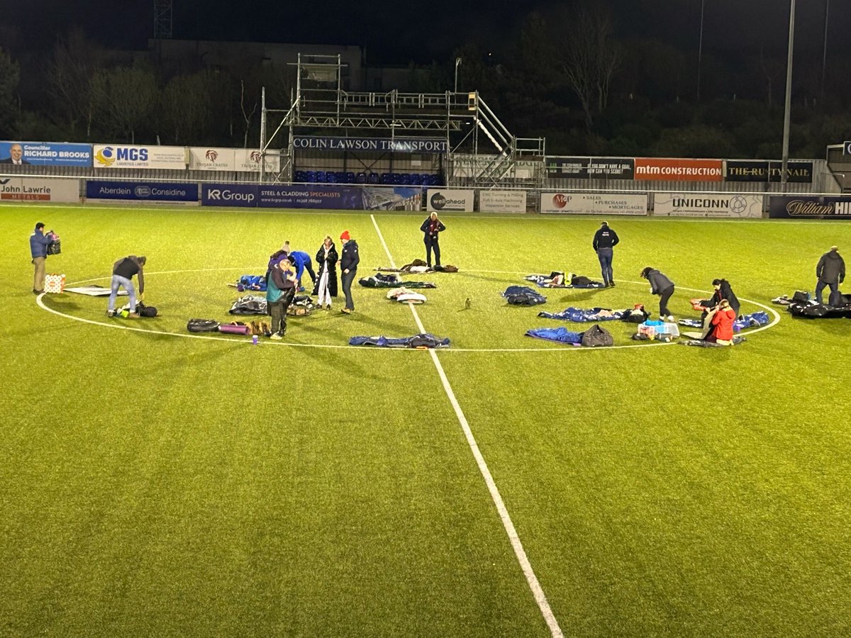 CoveRangersCF's tweet photo. 💙 We are proud to have hosted @The_CEOSLEEPOUT at Balmoral Stadium

The incredible efforts and fundraising from all will make a real difference in the fight against homelessness. 

Such an inspiring evening of community spirit and compassion.

#CEOSleepout #CoveTogether https://t.co/Pp88klDGcV