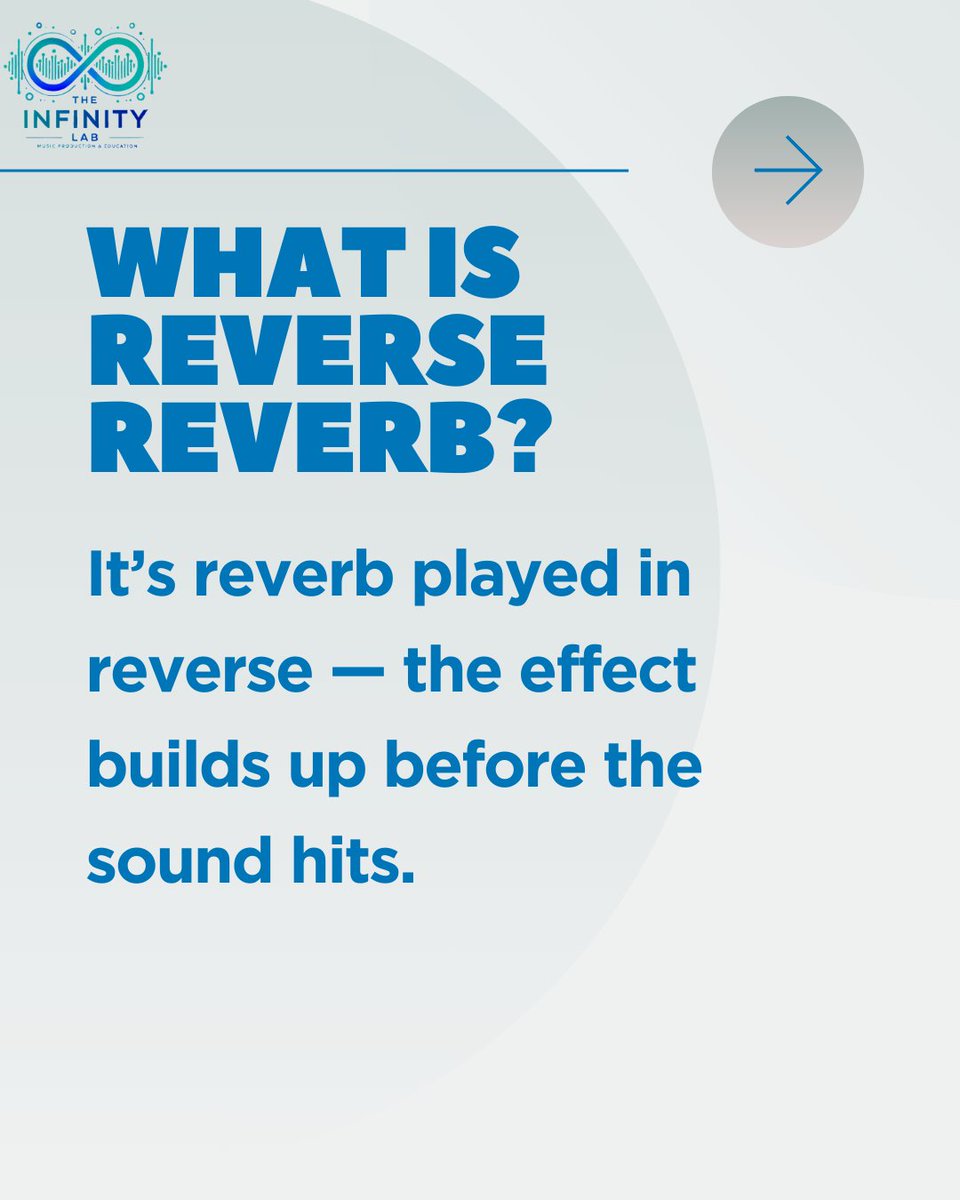 TheInfinityLab's tweet image. Wanna know how pros create that haunting lead-in before the vocal drops?
Spoiler: it’s not magic.
It’s REVERSE REVERB — and it slaps.
Let’s break down how to do it in your DAW. 🎧🔄
#TheInfinityLab #ReverseItAndSendIt #StudioScience #DAWWizardry @infdb_official