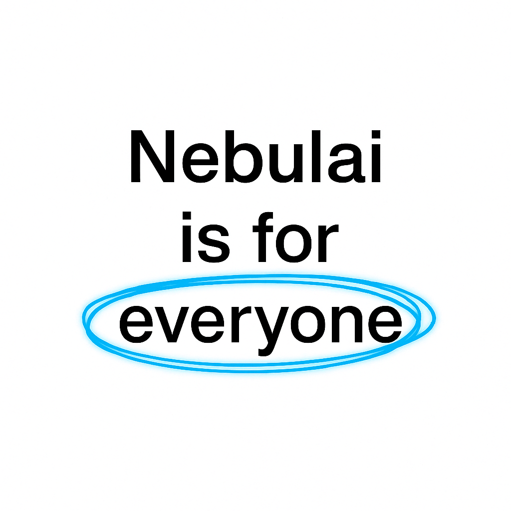 NebulaiHQ's tweet photo. Nebulai is for everyone. https://t.co/B3RkRNWopQ