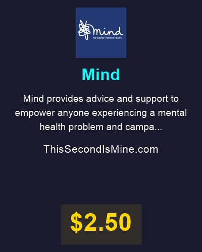 TSIMdotCOM's tweet image. 💝💖 Charity Spotlight: Mind

Every second claimed sends 50% of the purchase to great causes like @MindCharity 

Thank you 🙏 for the incredible work you do.

#ThisSecondIsMine
