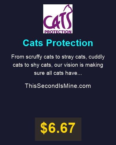 TSIMdotCOM's tweet image. 💝💖 Charity Spotlight: Cats Protection

Every second claimed sends 50% of the purchase to great causes like @CatsProtection 

Thank you 🙏 for the incredible work you do.

#ThisSecondIsMine