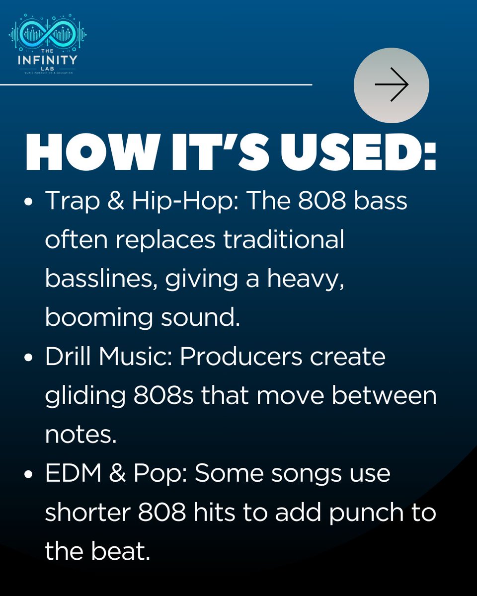 TheInfinityLab's tweet image. The 808 isn’t just a sound — it’s a statement.
Originally a drum machine kick. Now?
It’s the THUNDER in trap. The heartbeat of hip-hop.
Feel it. Don’t just hear it.
#TheInfinityLab #808Culture #BasslineBoss #BeatmakerBasics #ProducerTalk #LowEndLegend #LabMeUp @infdb_official