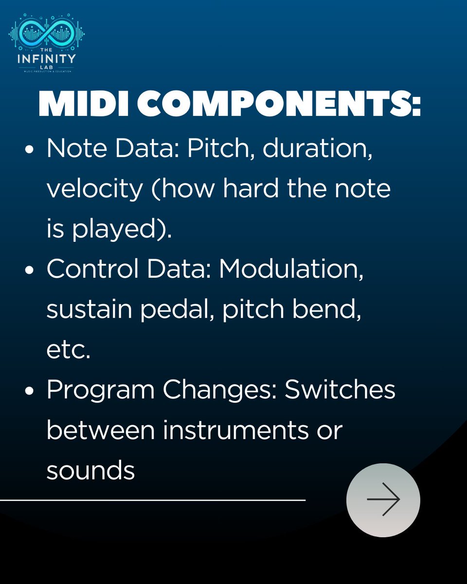 TheInfinityLab's tweet image. 🎯 You can move a note.
🧼 You can fix a rhythm.
🎯 You can swap instruments in one click.
That’s MIDI magic. Clean, editable, unstoppable.
Let’s break down how it works and why it’s your DAW’s best friend.
#TheInfinityLab #MIDIWorkflow #ProducerToolsUnleashed @infdb_official