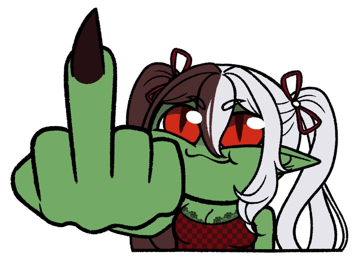 GoblinChii's tweet photo. ☠️ Goblin mode always 🖕💕
new discord sticker!
Art by: @/rabid_hound
#gobchamp #vtuber https://t.co/RaNpIouJwT