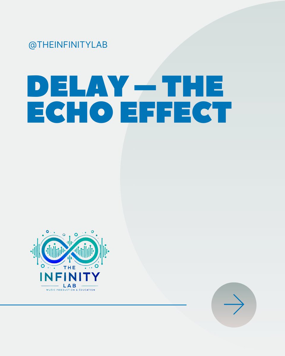 TheInfinityLab's tweet image. Delay = copy + paste… with style.
It repeats your sound, but lets it breathe.
Wanna sound bigger, deeper, trippier?
Delay’s your dude.
#TheInfinityLab #DelayExplained #SoundDesignSauce #EchoWithIntent #StudioScience #ProducerToolbox #LabMeUp @infdb_official
