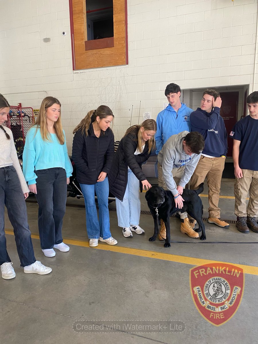 FHS Senior Project students from the Franklin Fire Dept and Police Dept participated in exercises with the Mass State Police Arson Investigation Unit and Bomb squad. Thank you K-9’s Fulton and Pippin!!
⁦<a href="/MassStatePolice/">Massachusetts State Police</a>⁩ ⁦<a href="/franklinpolice/">Franklin Police</a>⁩ ⁦<a href="/FranklinMAfire/">Franklin Fire</a>⁩