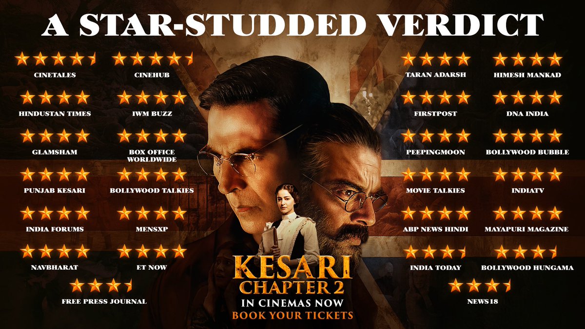 The judgement is unanimous—it's a STARRY win for Kesari - Chapter 2!🧡 

Book your tickets now!
🔗 - link.district.in/DSTRKT/phkesar…

In cinemas now, worldwide.