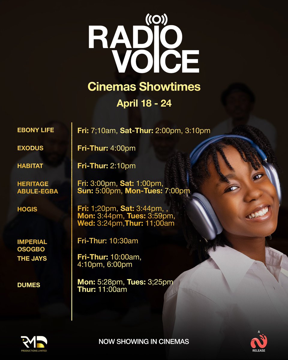 Book your seats at all cinemas near you.
An <a href="/rmdproductions/">RMD Productions</a>  <a href="/RMofeDamijo/">Richard Mofe-Damijo(RMD)</a>  film.
Distributed by @thenileentertainment
#Nileentertainment