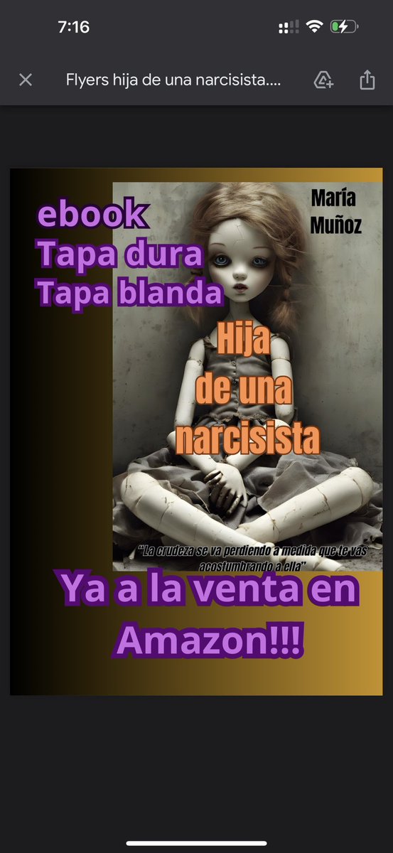 merilempicka's tweet photo. #rozalen #unapuertavioleta #hijadeunanarcisista #libro #ebook #maltrato #mujer #mujermaltratada #violenciadegenero #madresnarcisistas 

https://t.co/v90ubATl1I https://t.co/eFHB3wqL50