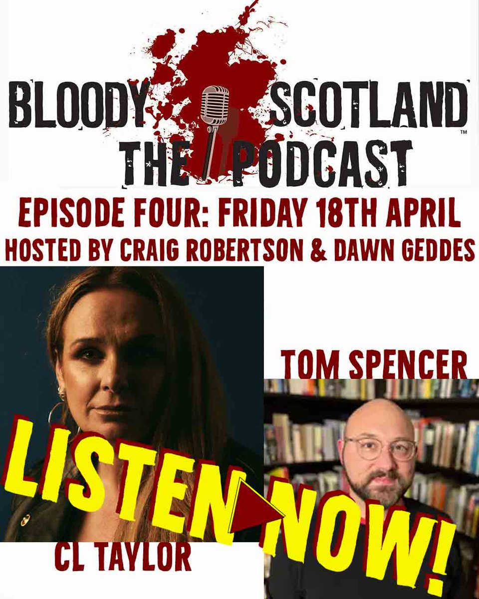 Bloody Scotland (@bloodyscotland) on Twitter photo What's that you say? It's the sound of the fourth episode of our podcast dropping! This week <a href="/CraigRobertson_/">Craig Robertson</a> and <a href="/dawnsgeddes/">Dawn Geddes</a> have a chinwag with <a href="/callytaylor/">C.L. Taylor</a> and debut author Tom Spencer bloodyscotland.podbean.com What's that you say? It's the sound of the fourth episode of our podcast dropping! This week <a href="/CraigRobertson_/">Craig Robertson</a> and <a href="/dawnsgeddes/">Dawn Geddes</a> have a chinwag with <a href="/callytaylor/">C.L. Taylor</a> and debut author Tom Spencer bloodyscotland.podbean.com