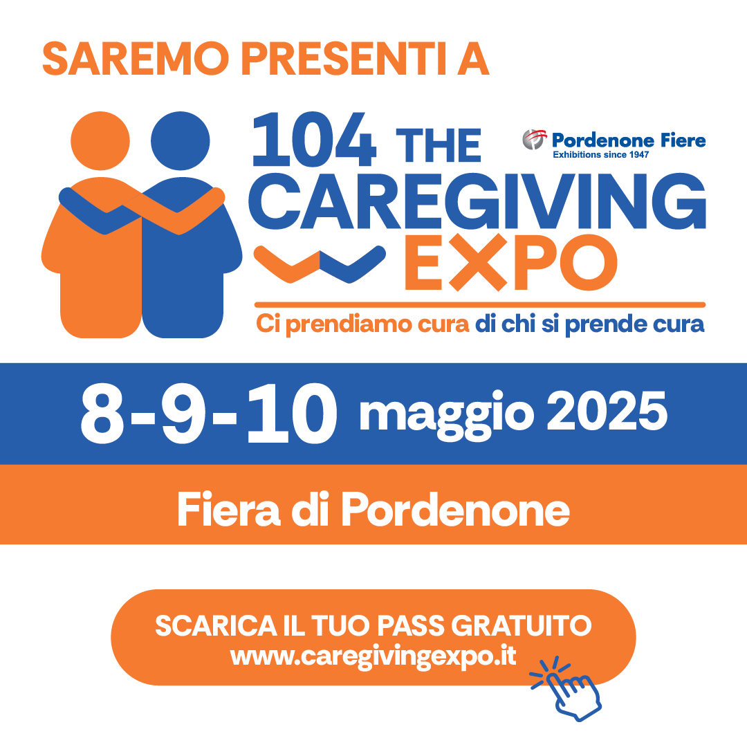 Dall'8 al 10 maggio Parent Project partecipa a 104 - The Caregiving Expo, la prima fiera dedicata all'assistenza a persone con disabilità, anziani e situazioni di fragilità. L'ingresso è gratuito. Per info e per registrarsi &gt;&gt; caregivingexpo.it  Venite a trovarci!