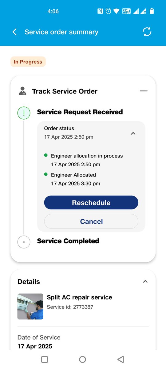 aarish9696's tweet photo. @RelianceDigital what a pathetic service provider, service engg assign yesterday but still no visit from them, after making so much request to your team to sent the engg to diagnose the fault in #carierac &amp; resolved it, but no one is care about it. https://t.co/nubms6582r