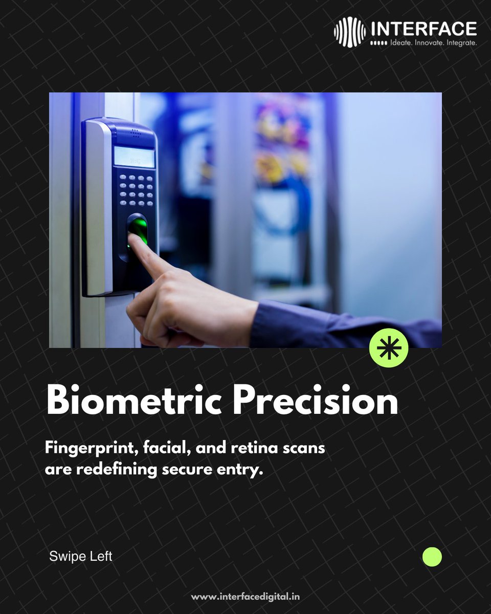 interface_digi's tweet photo. Smart Access Control is no longer a luxury—it's a necessity.
At Interface Digital Solution, we deliver secure, scalable systems using biometrics, mobile credentials &amp; cloud integration for modern enterprises.

#AccessControl #SmartSecurity #EnterpriseSafety #TechForBusiness https://t.co/JUt4cfvWW1
