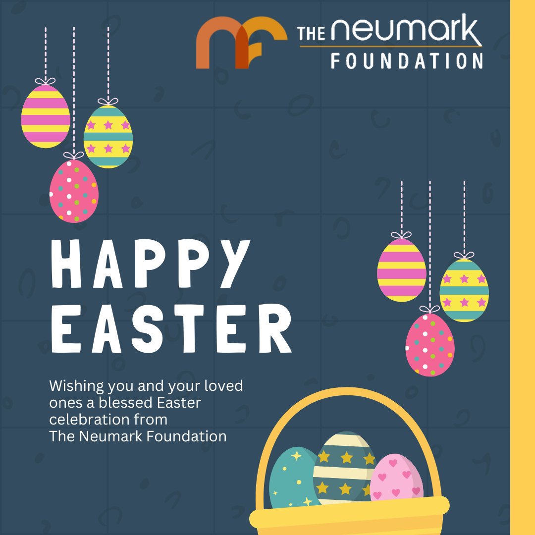 Happy Easter from The Neumark Foundation. 🐣🌷💛  Easter reminds us that new beginnings are always possible. Wishing you happiness, joy, and chocolate this Easter! 🐣🌷💛  #HappyEaster #makingadifference #theneumarkfoundation